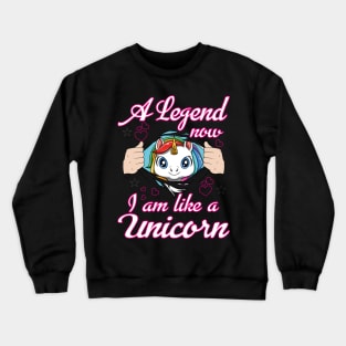 Cute Unicorn Funny Saying Pretty Rainbow Colors Fairytale Crewneck Sweatshirt